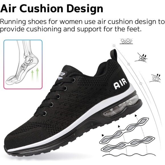 Womens Running Lightweight Air Cushion Walking Tennis Shoes for Women Fashion - Picture 5 of 7
